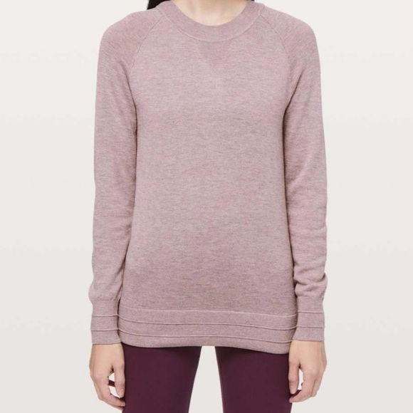 lululemon athletica Sweaters - Lululemon Apres Your Way Sweater Heathered Smoky Blush Pullover Knit Women’s S
